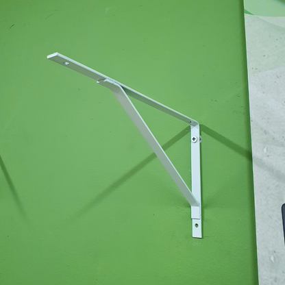 Mão Francesa Slim em Aço Resistente Dws – Preto Fosco e Branco, Inclui Parafuso e Bucha, Tamanhos: 15x10cm, 20x12cm, 25x15cm e 30x18cm